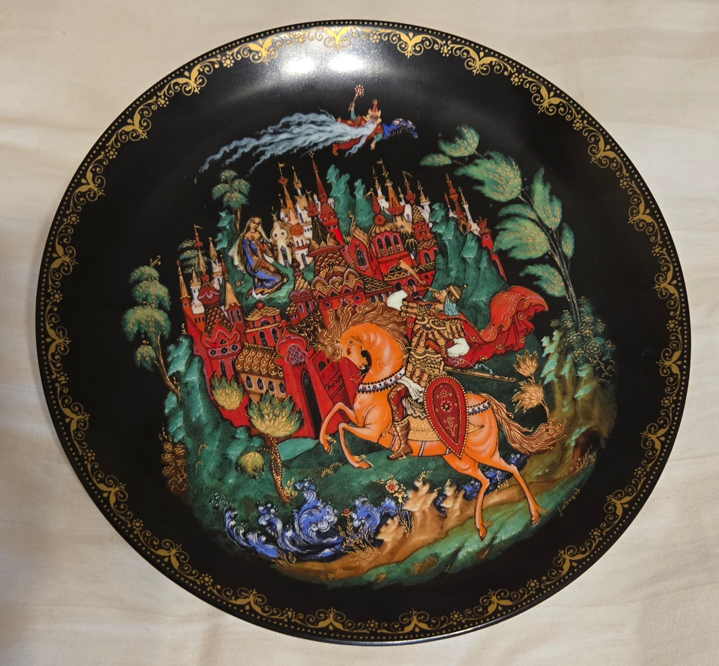 Russian fairy tale decorative plates