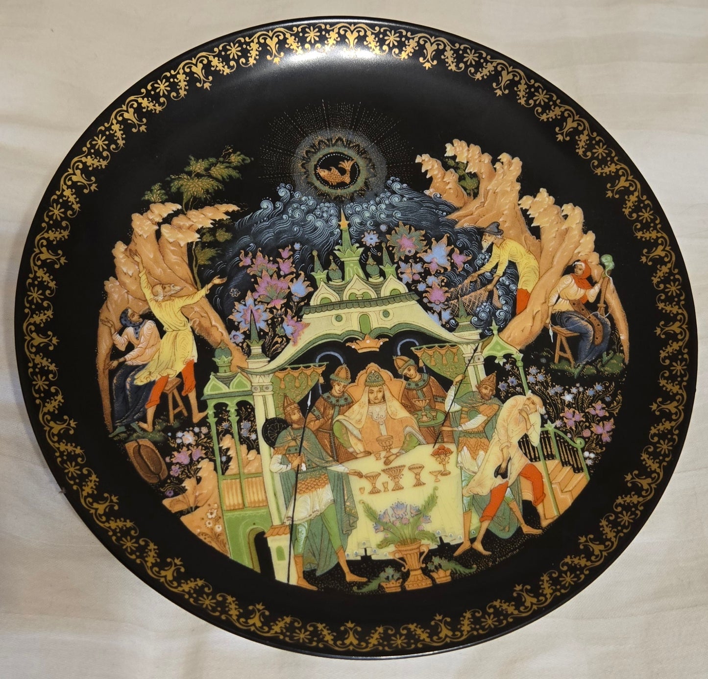 Russian fairy tale decorative plates