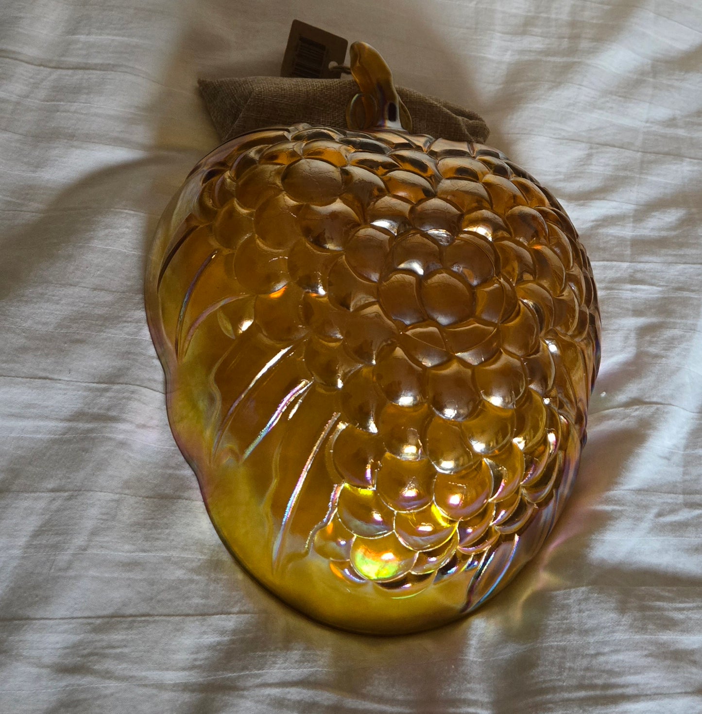 Indiana Carnival glass fruit bowl