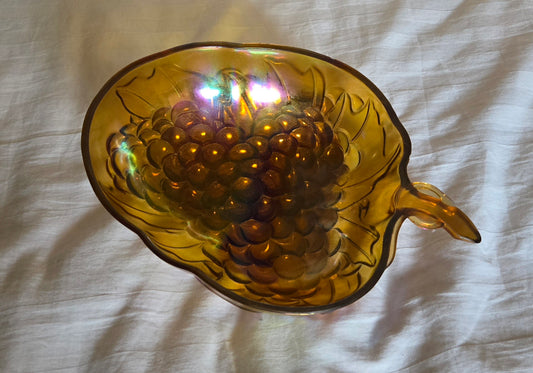 Indiana Carnival glass fruit bowl